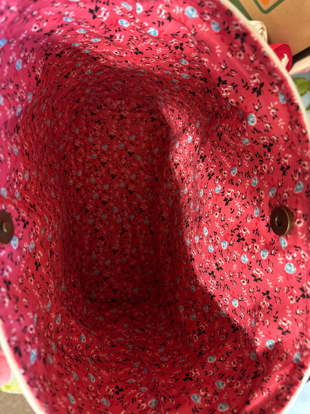 Hummigbird Floral Canvas Tote Bag