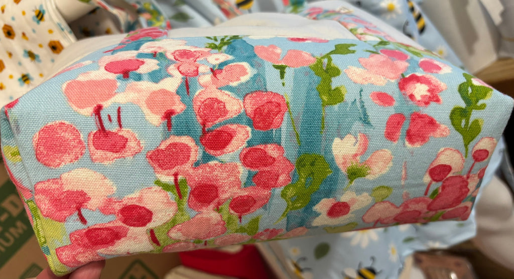 Hummigbird Floral Canvas Tote Bag