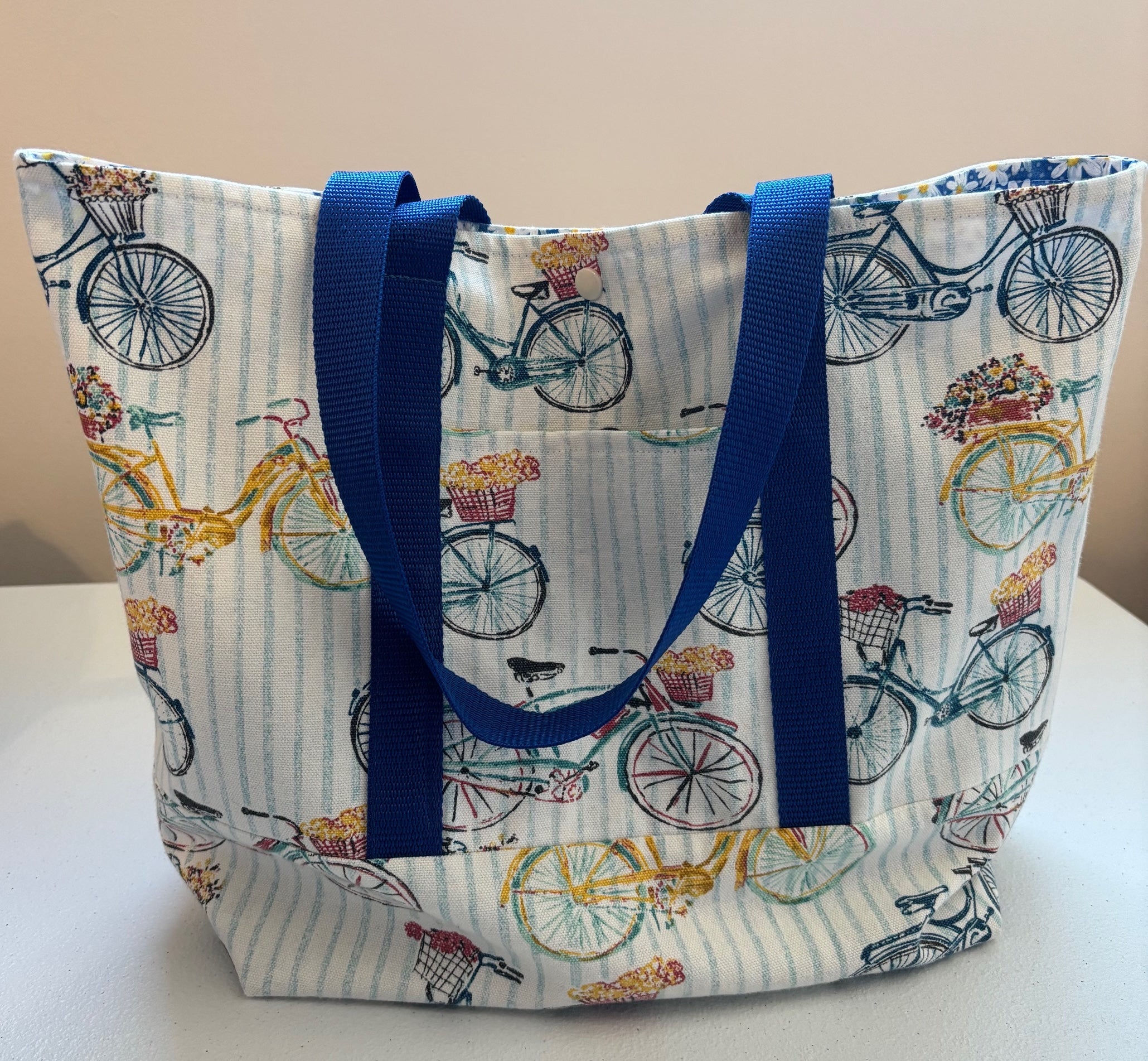 Bicycle Themed Summer Tote Bag