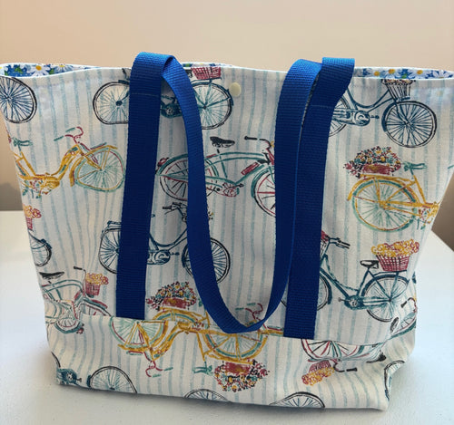 Bicycle Themed Summer Tote Bag