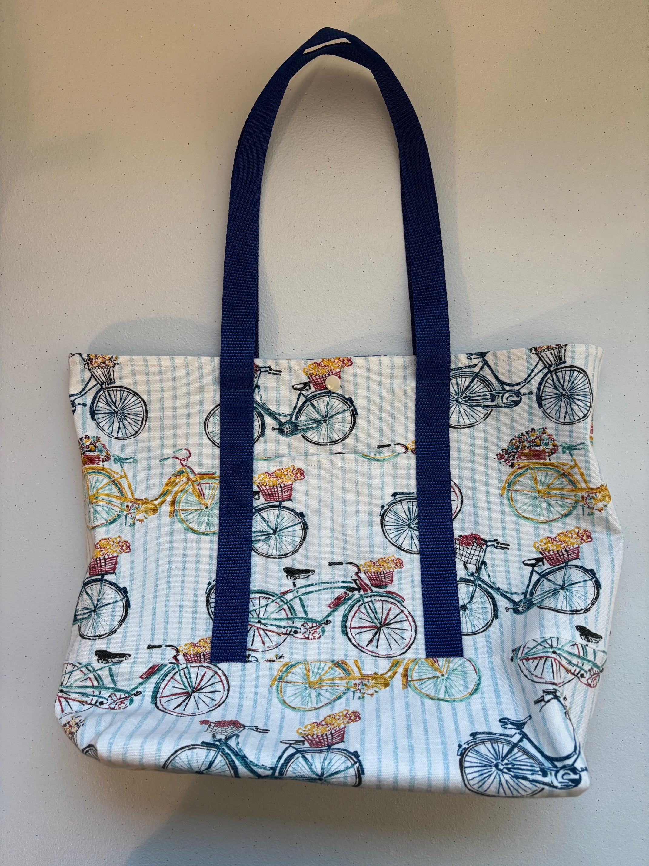 Bicycle Themed Summer Tote Bag
