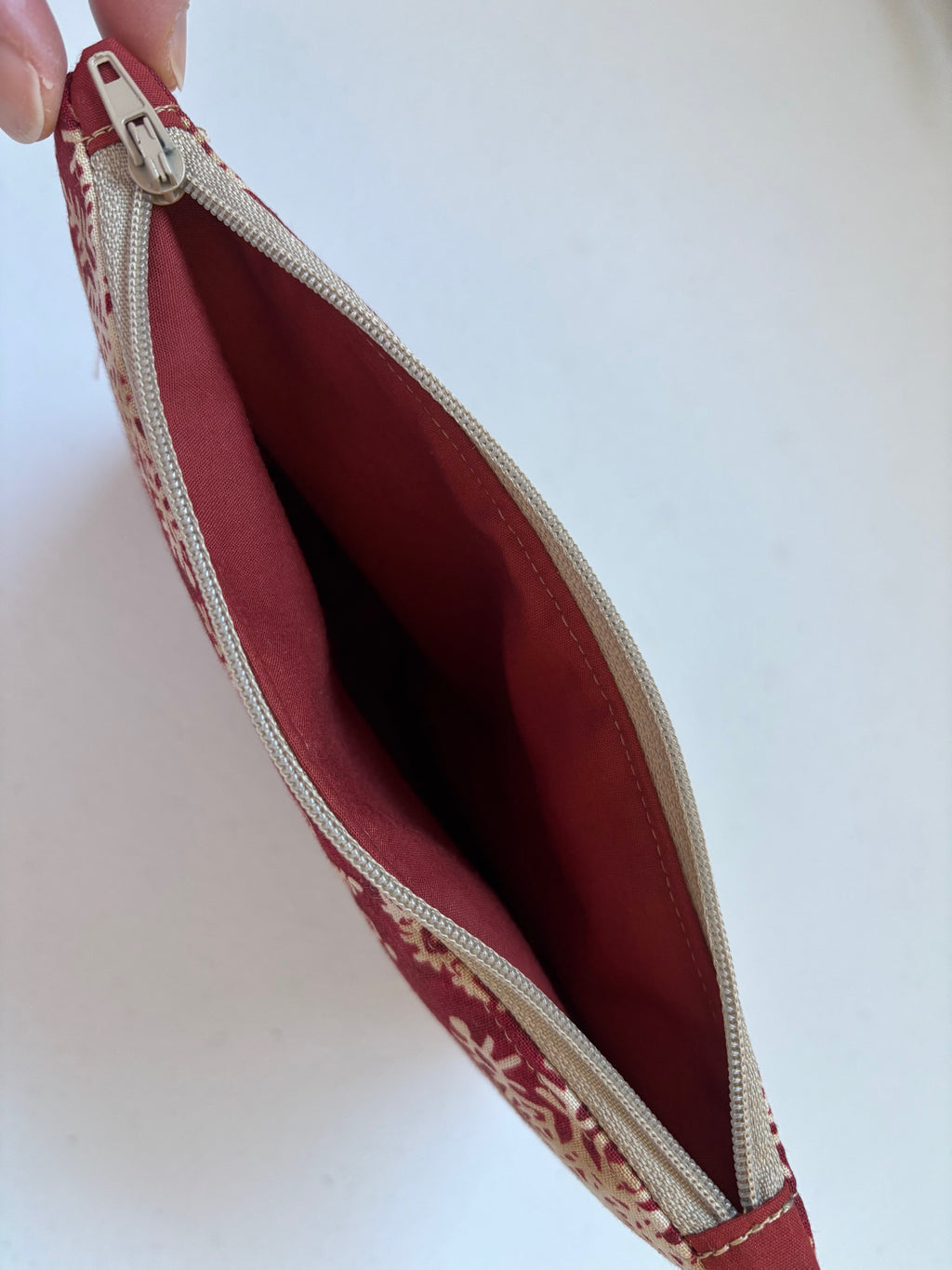 Snowflake design Cosmetic / Anything Zipper Pouch