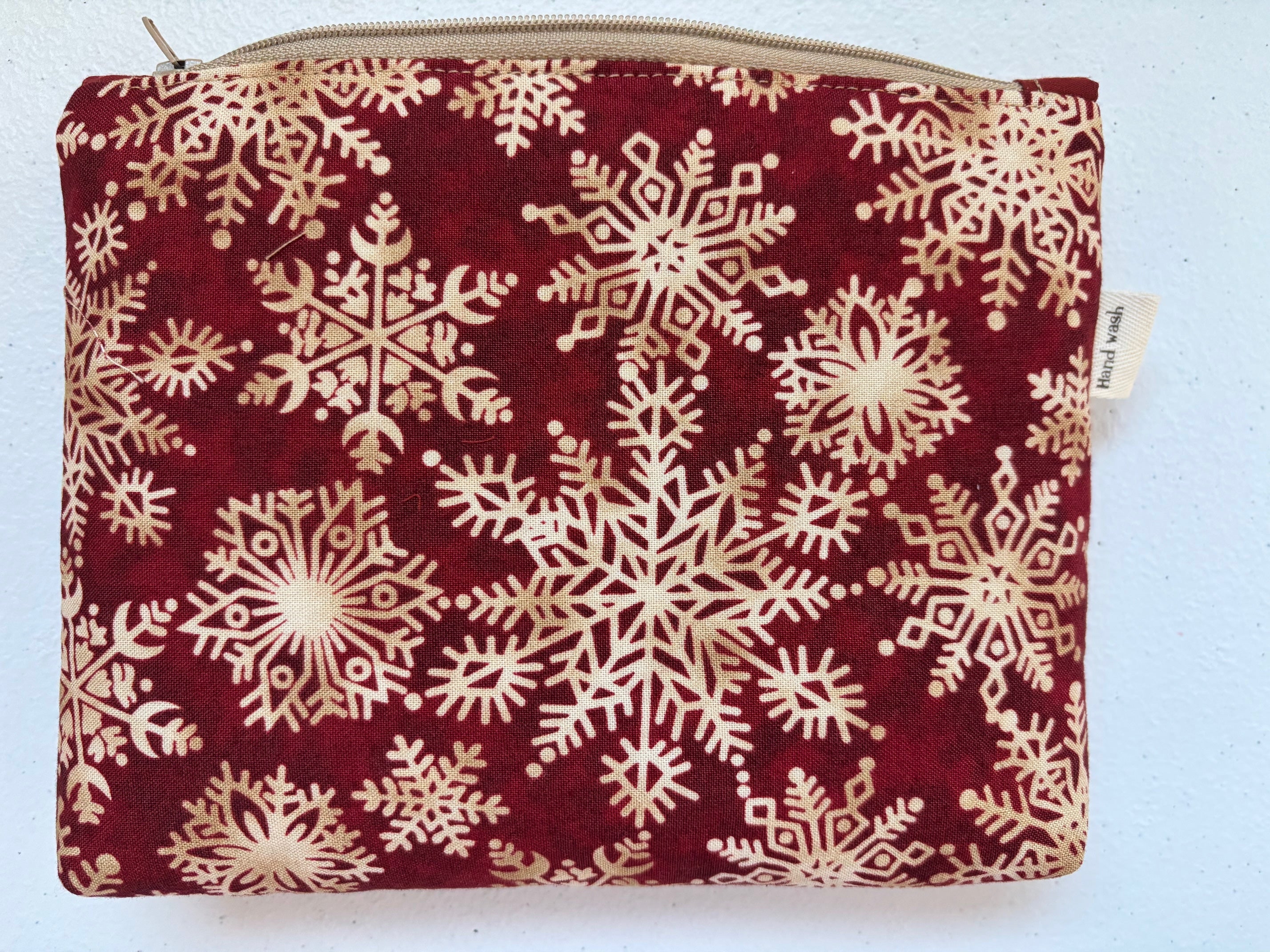 Snowflake design Cosmetic / Anything Zipper Pouch