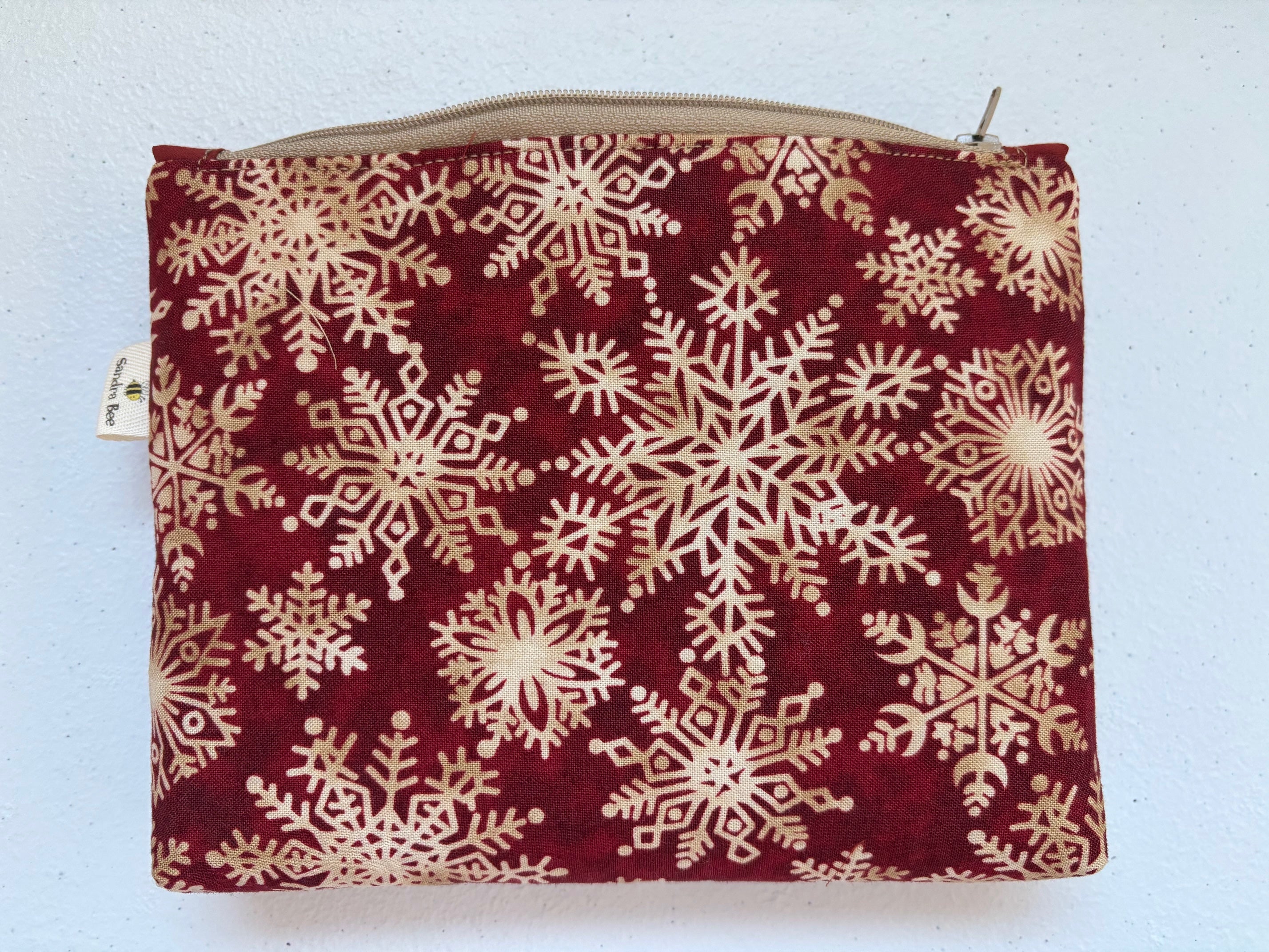 Snowflake design Cosmetic / Anything Zipper Pouch