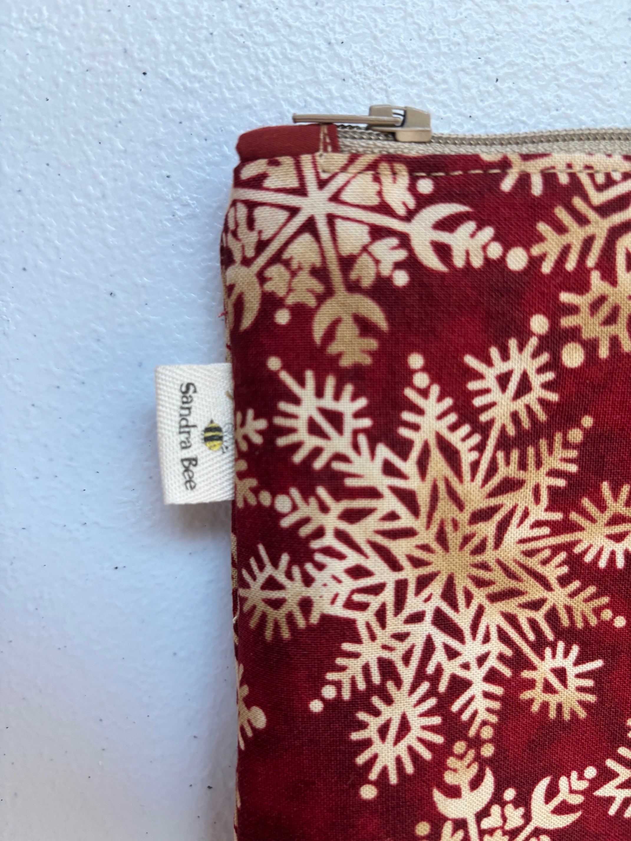 Snowflake design Cosmetic / Anything Zipper Pouch