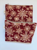 Snowflake design Cosmetic / Anything Zipper Pouch