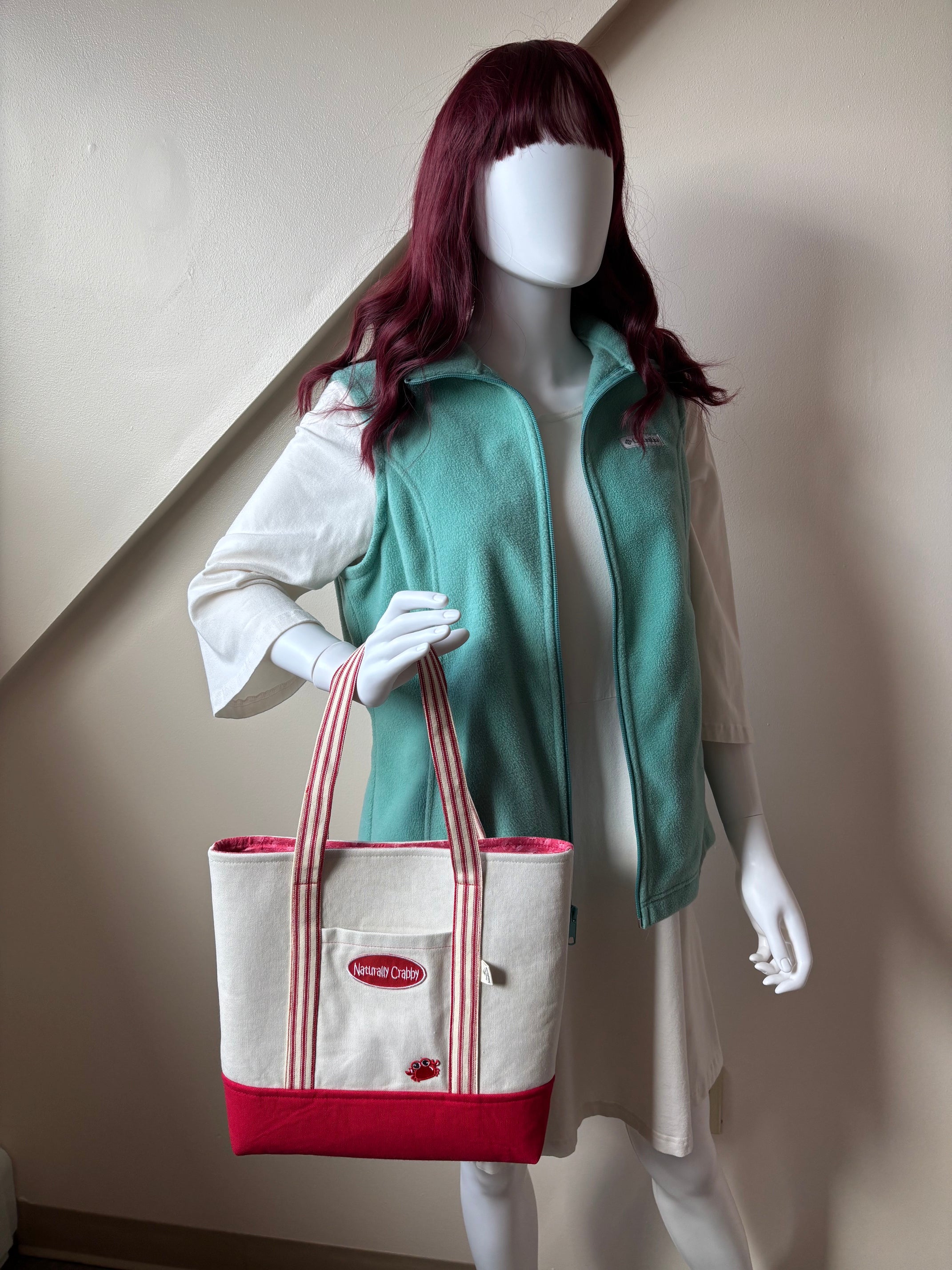 Naturally Crabby Canvas Tote Bag