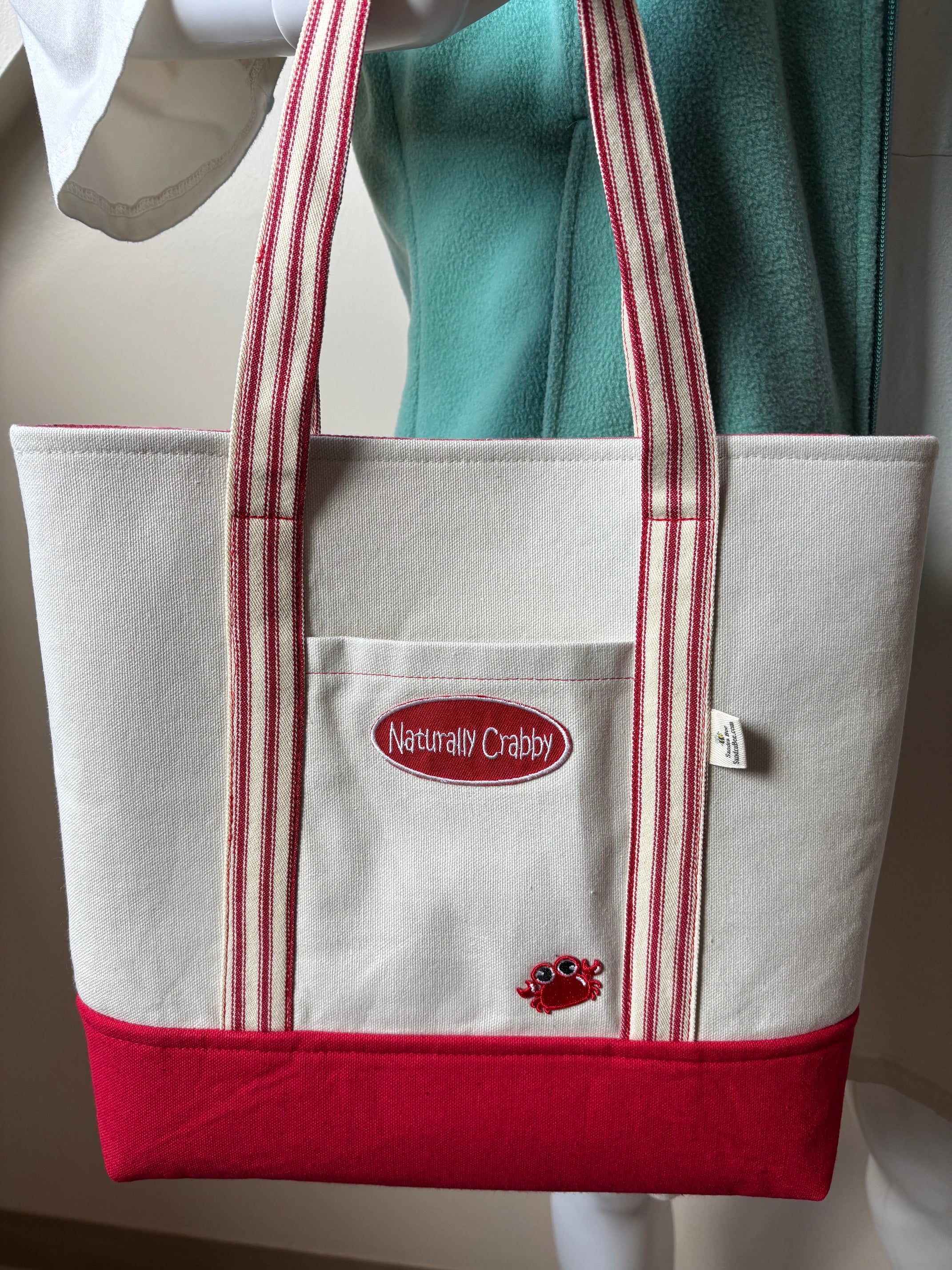 Naturally Crabby Canvas Tote Bag