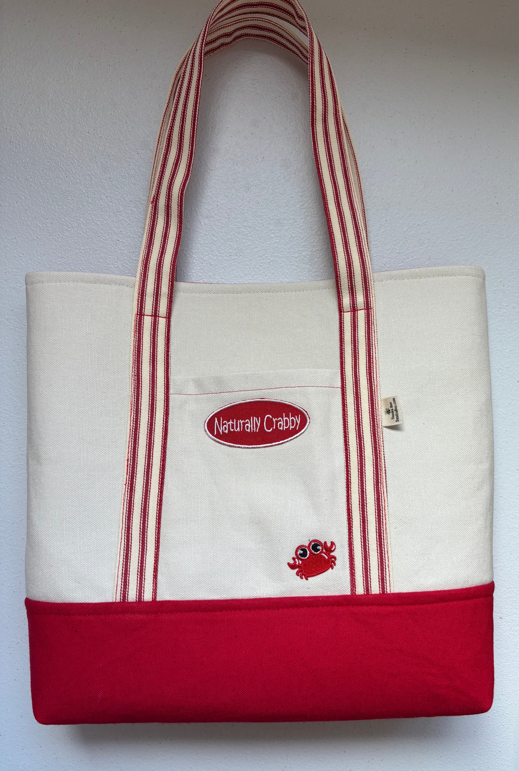 Naturally Crabby Canvas Tote Bag