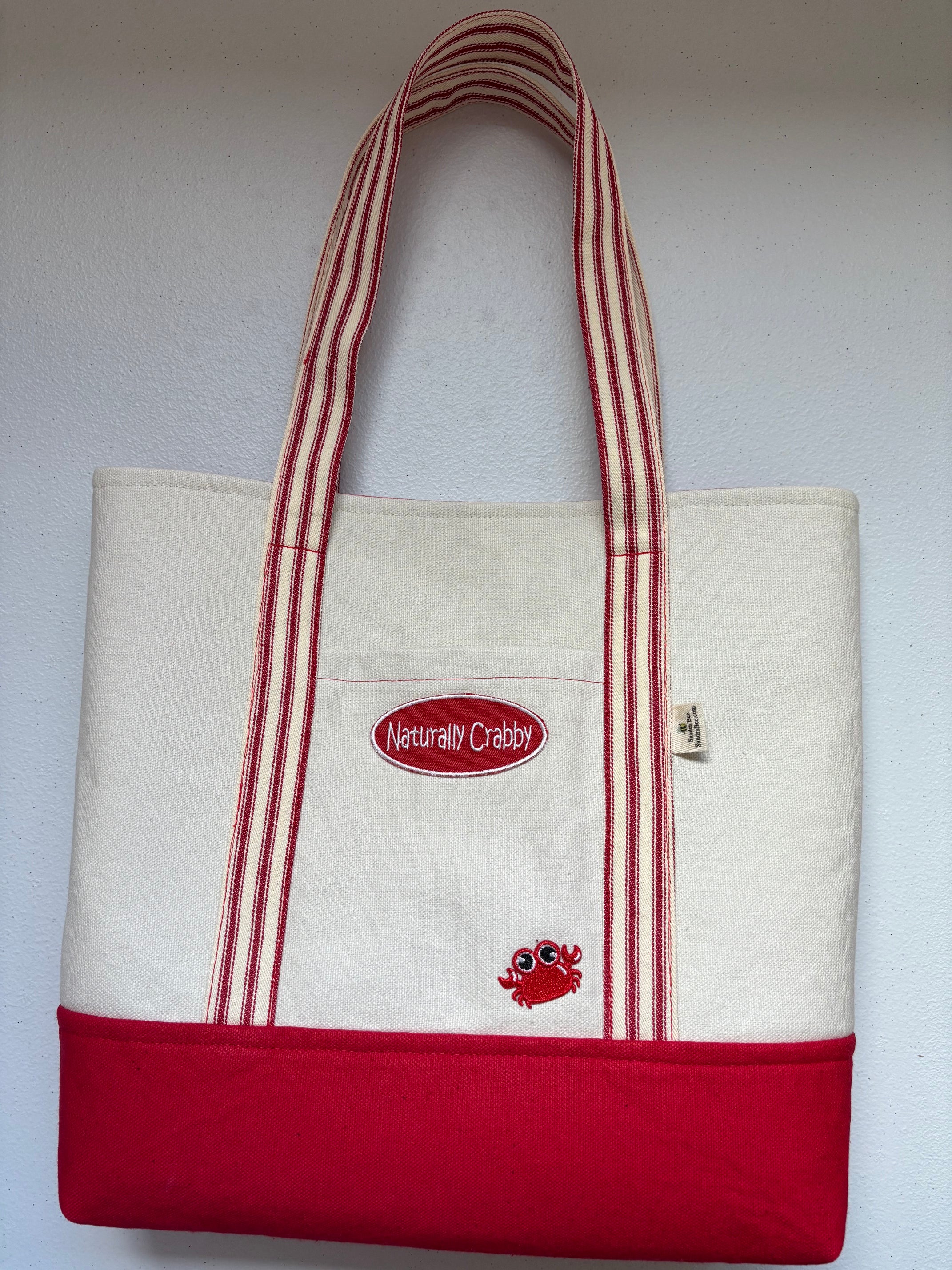 Naturally Crabby Canvas Tote Bag