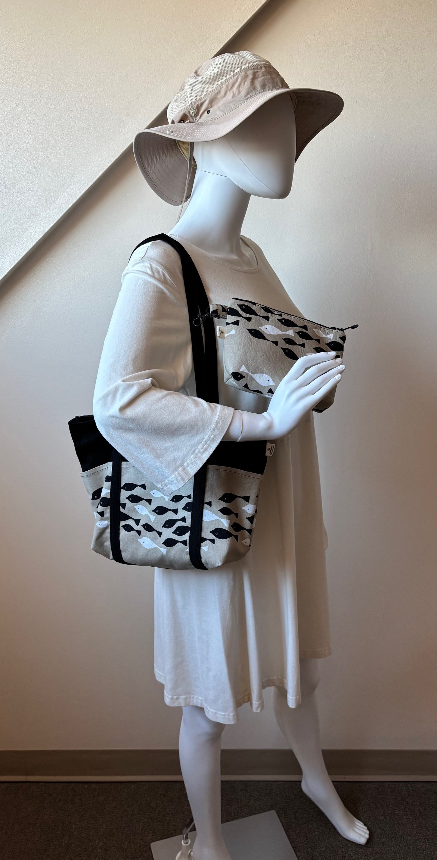 SCHOOL of FISH purse / small tote bag