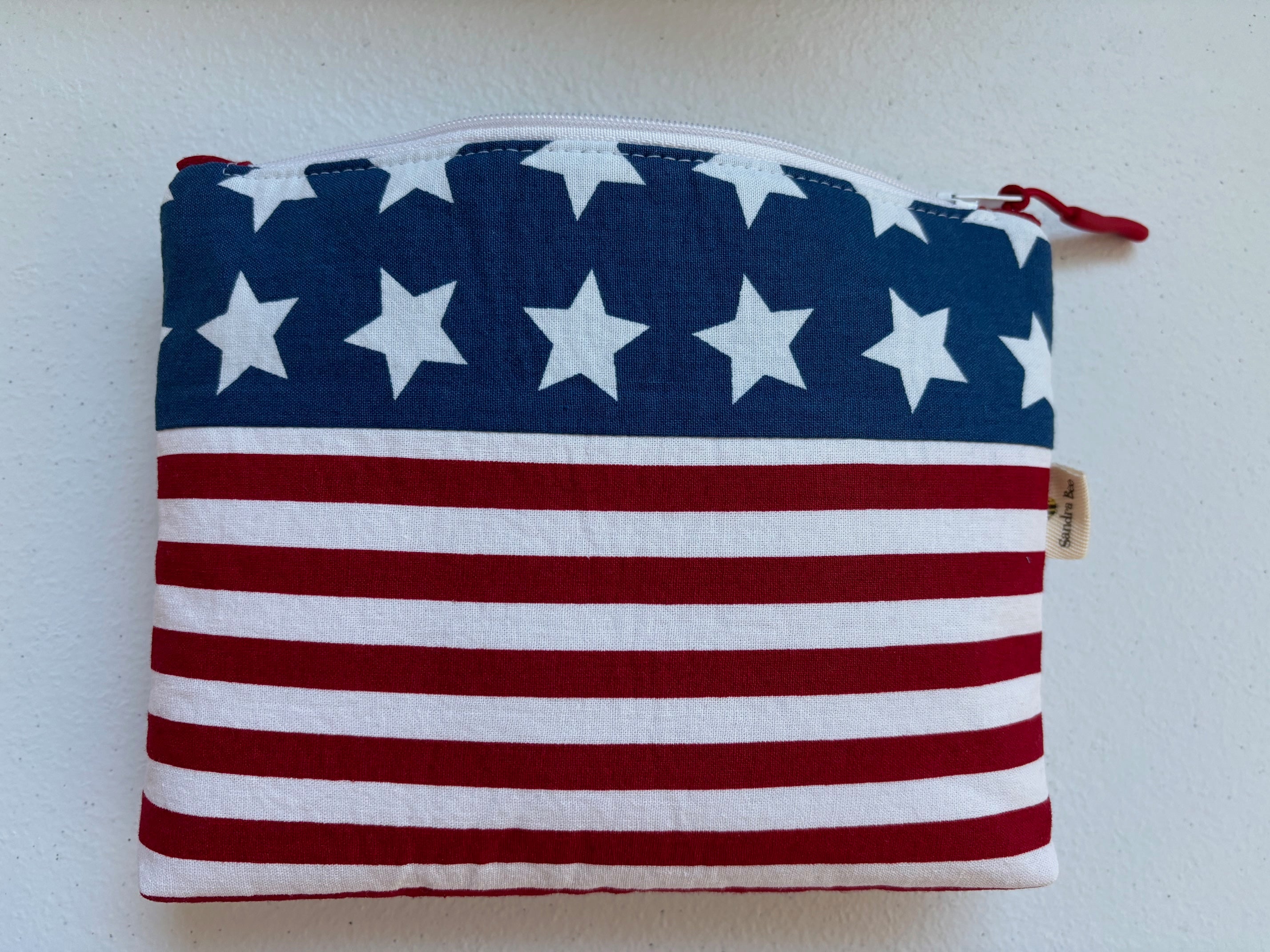 Patriotic Stars & Stripes Zipper Pouch