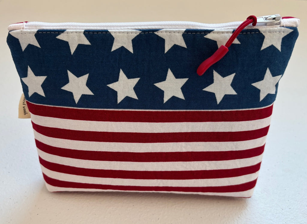 Patriotic Stars & Stripes Zipper Pouch