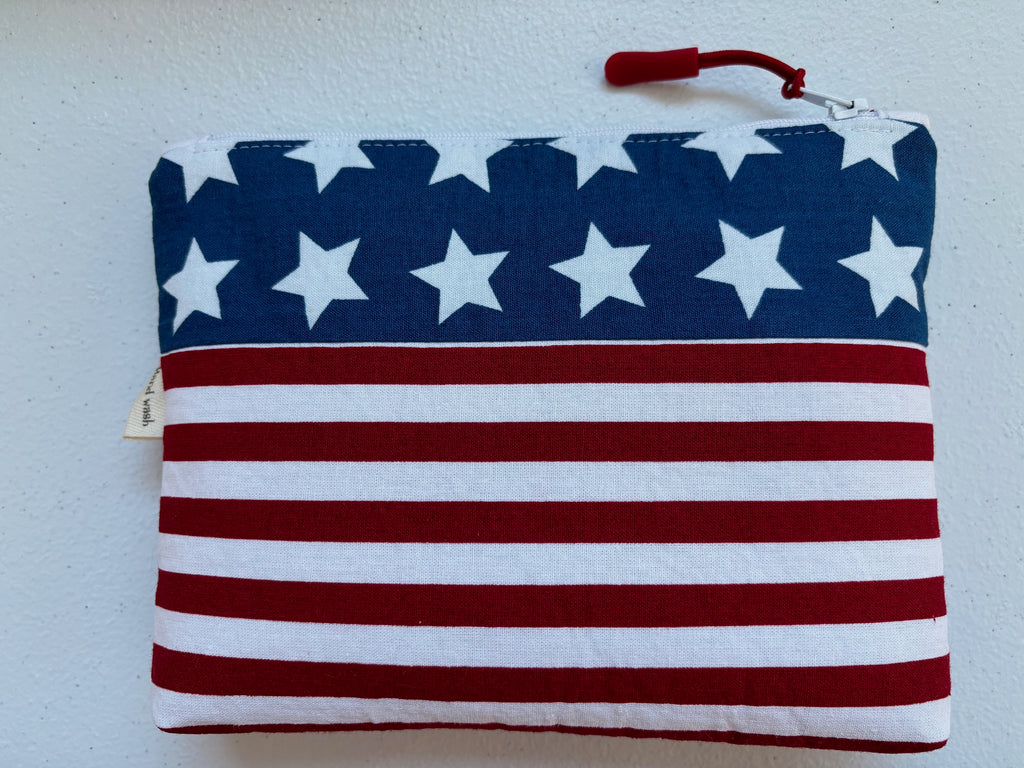 Patriotic Stars & Stripes Zipper Pouch