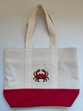 CRAB Cotton Canvas Tote Bag