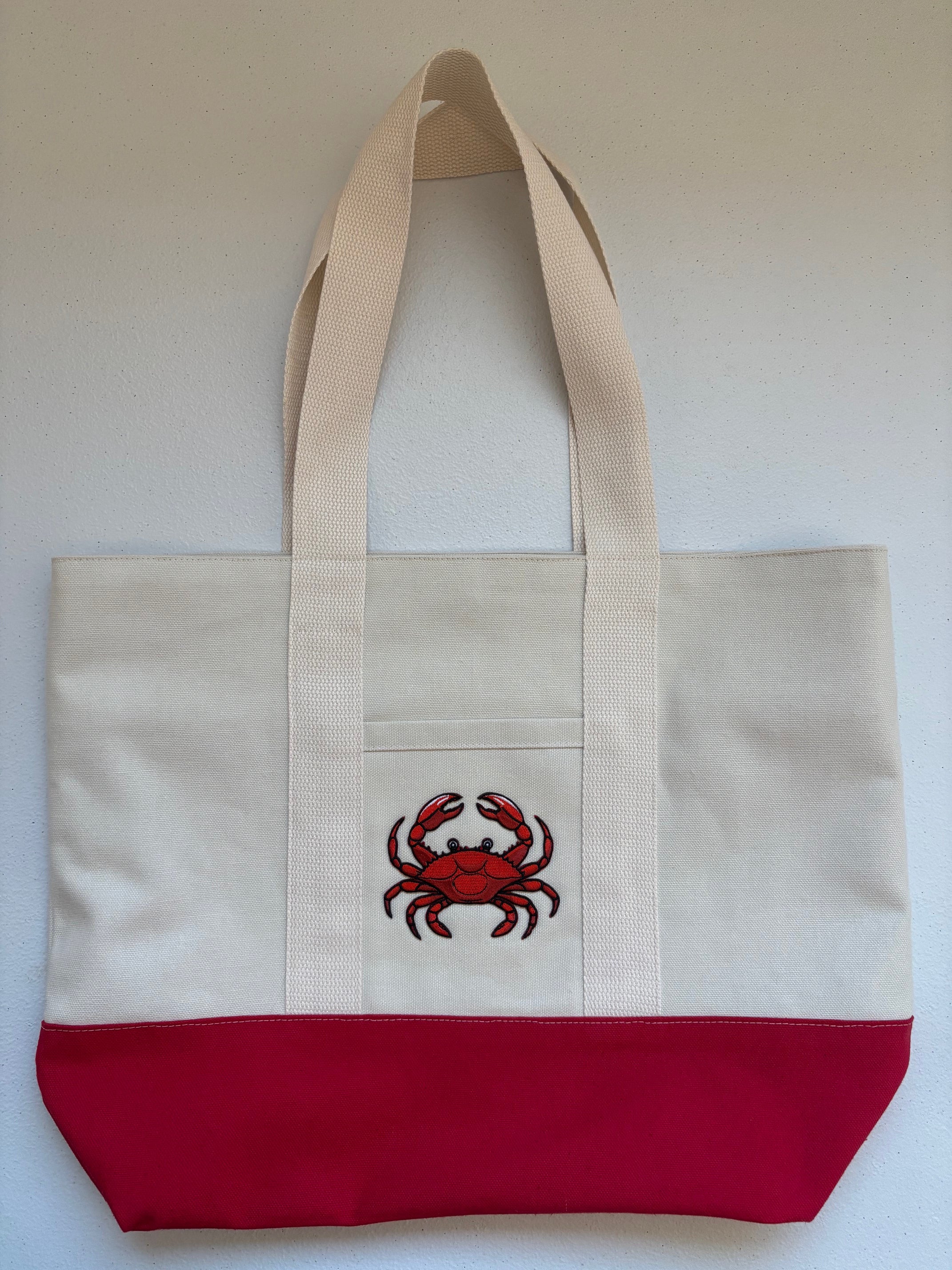 CRAB Cotton Canvas Tote Bag