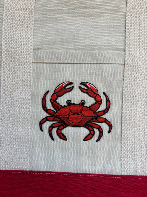 CRAB Cotton Canvas Tote Bag