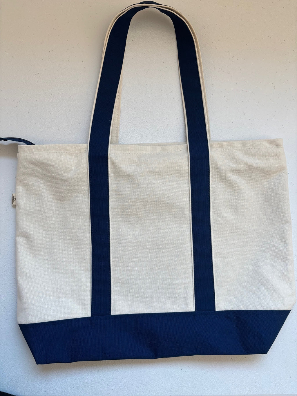 Large LOBSTER canvas zipper tote bag