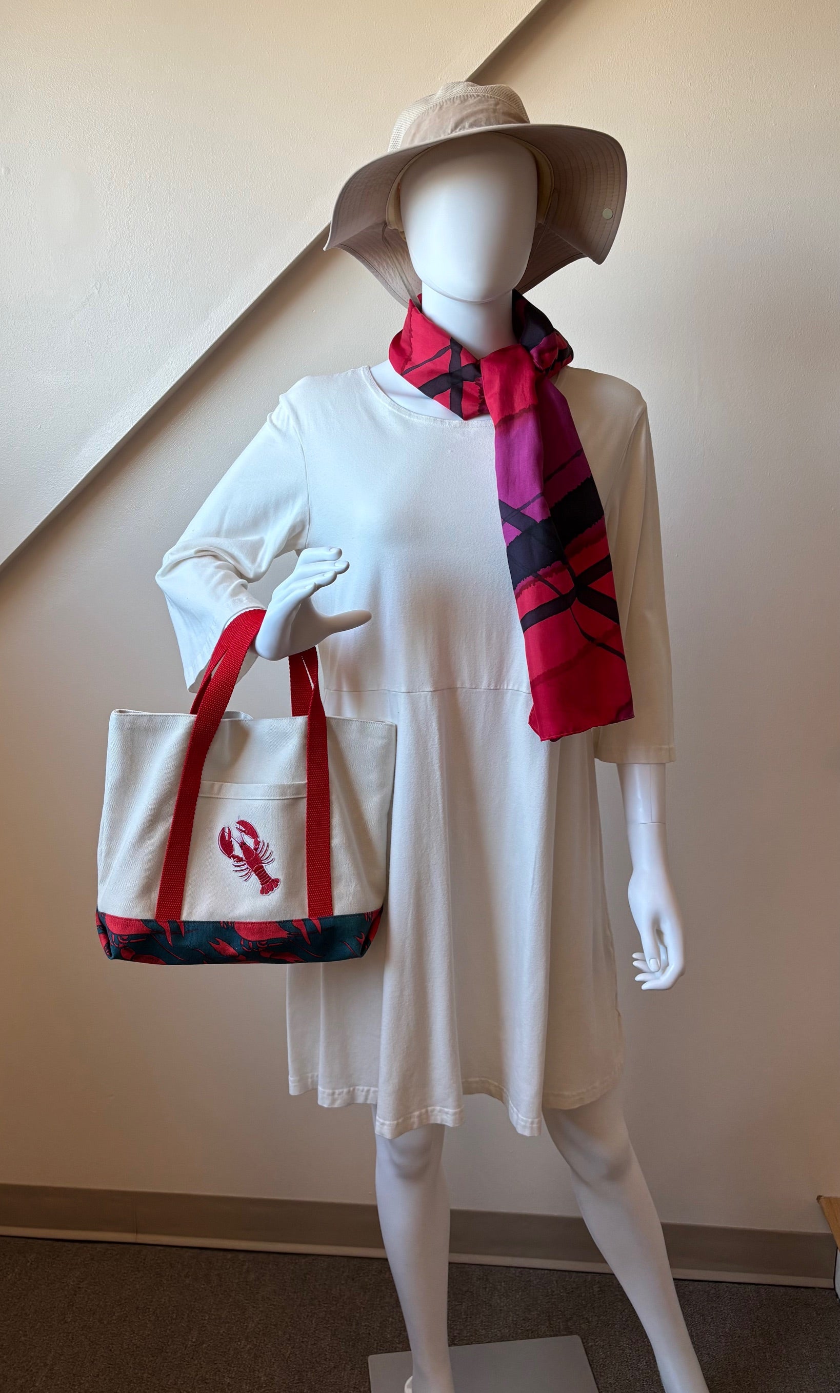 Small LOBSTER Canvas Tote Bag