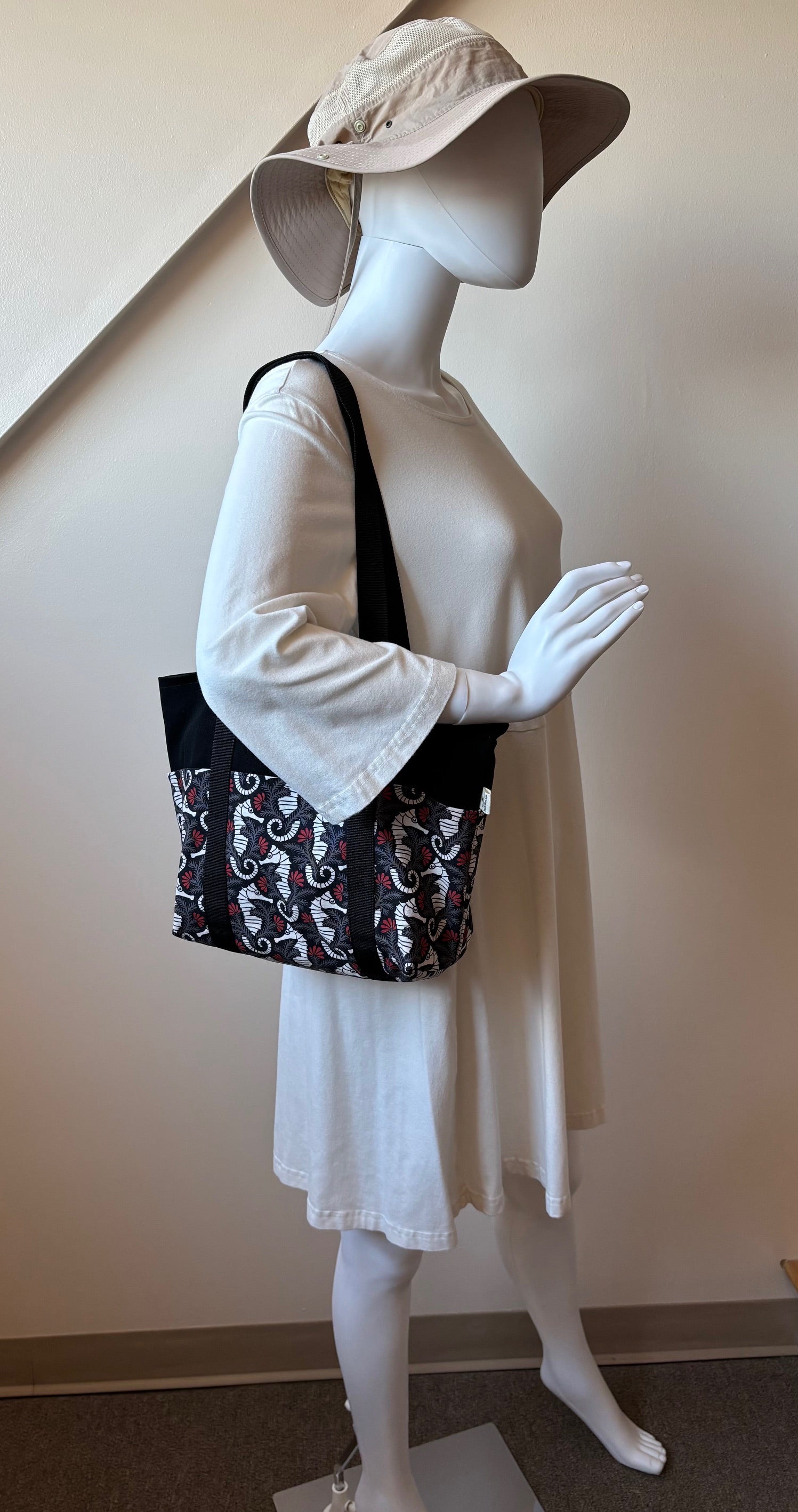Seahorse purse / small tote bag
