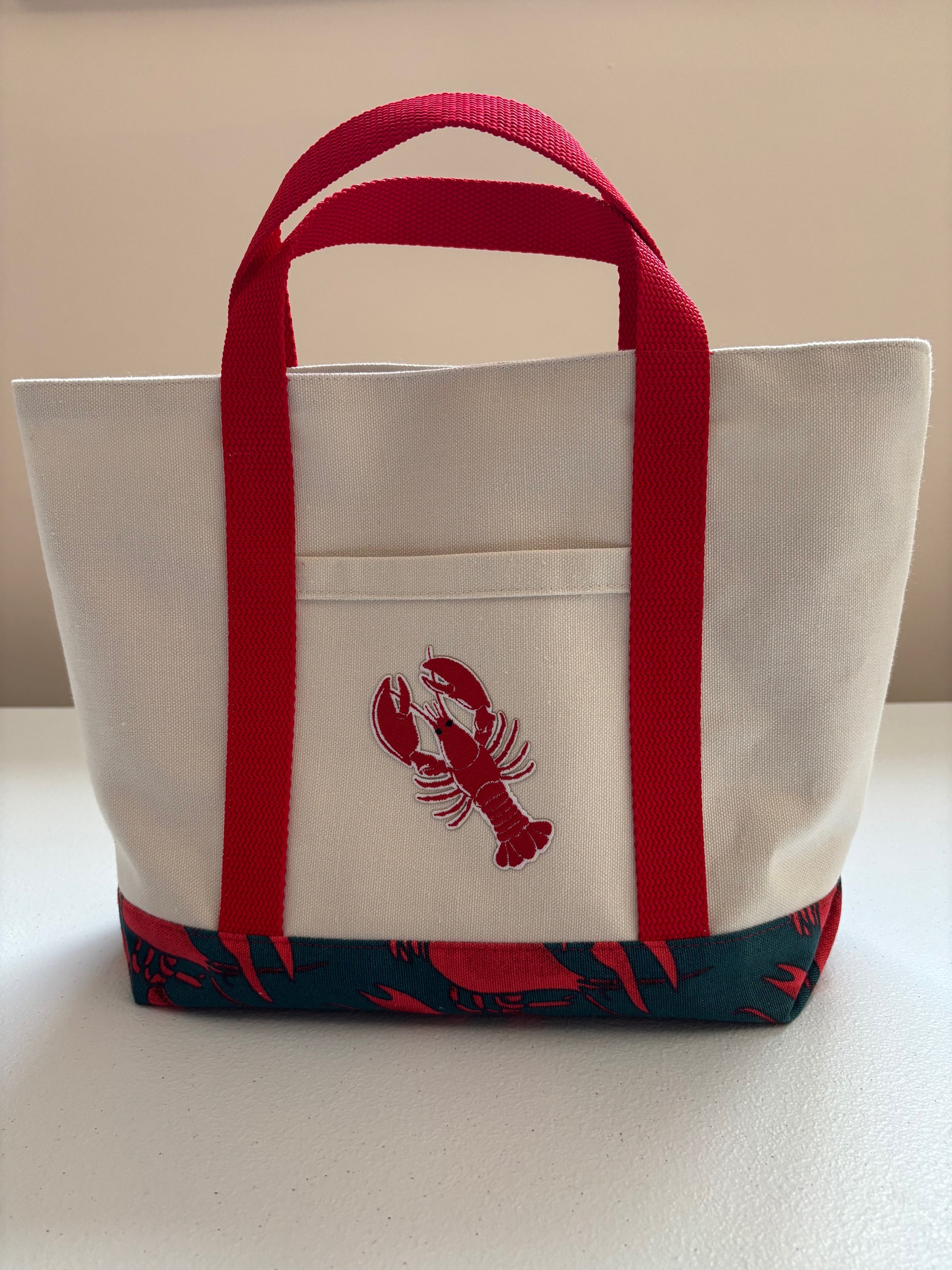 Small LOBSTER Canvas Tote Bag