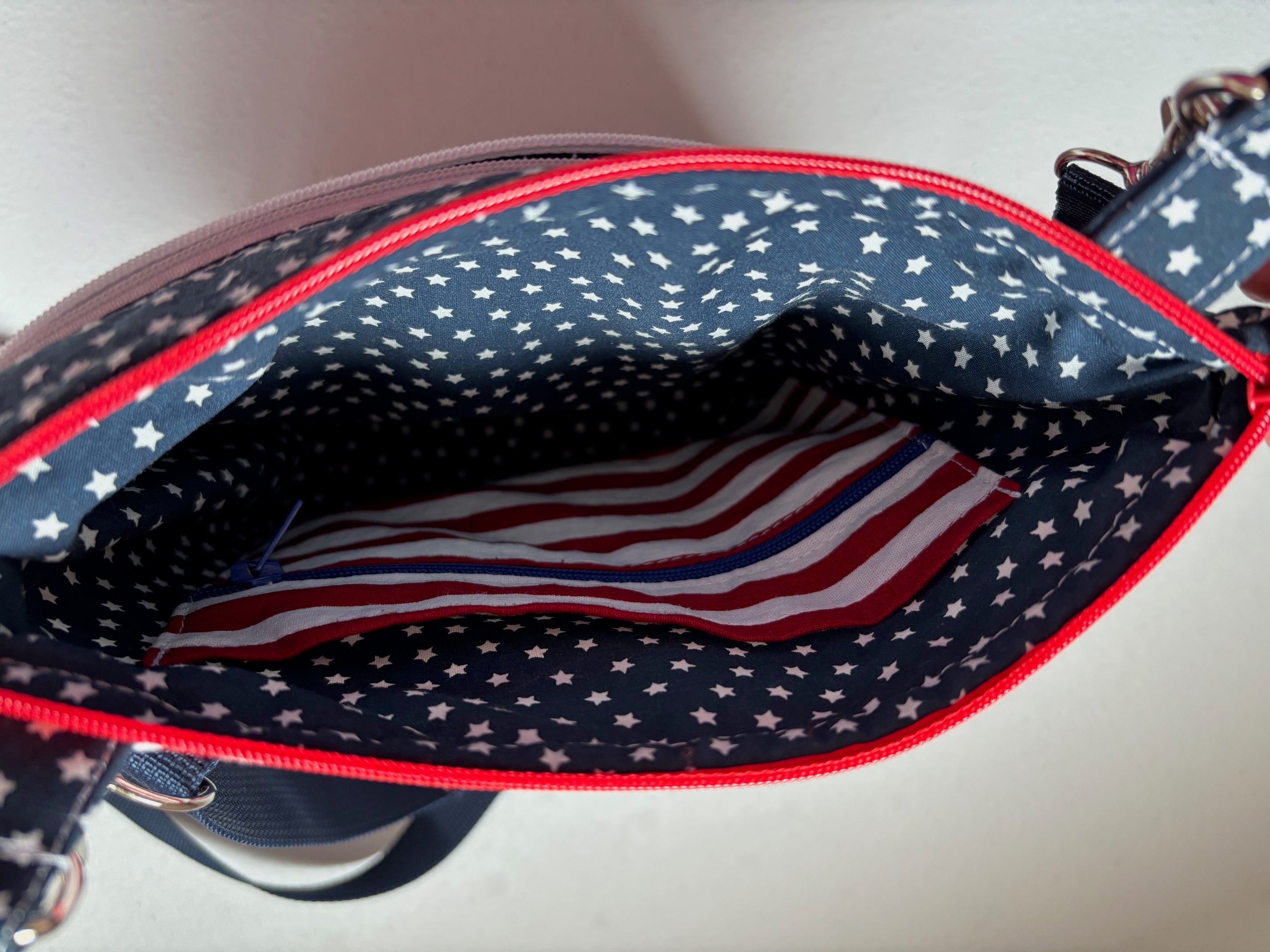Patriotic 5 pocket Crossbody Bag