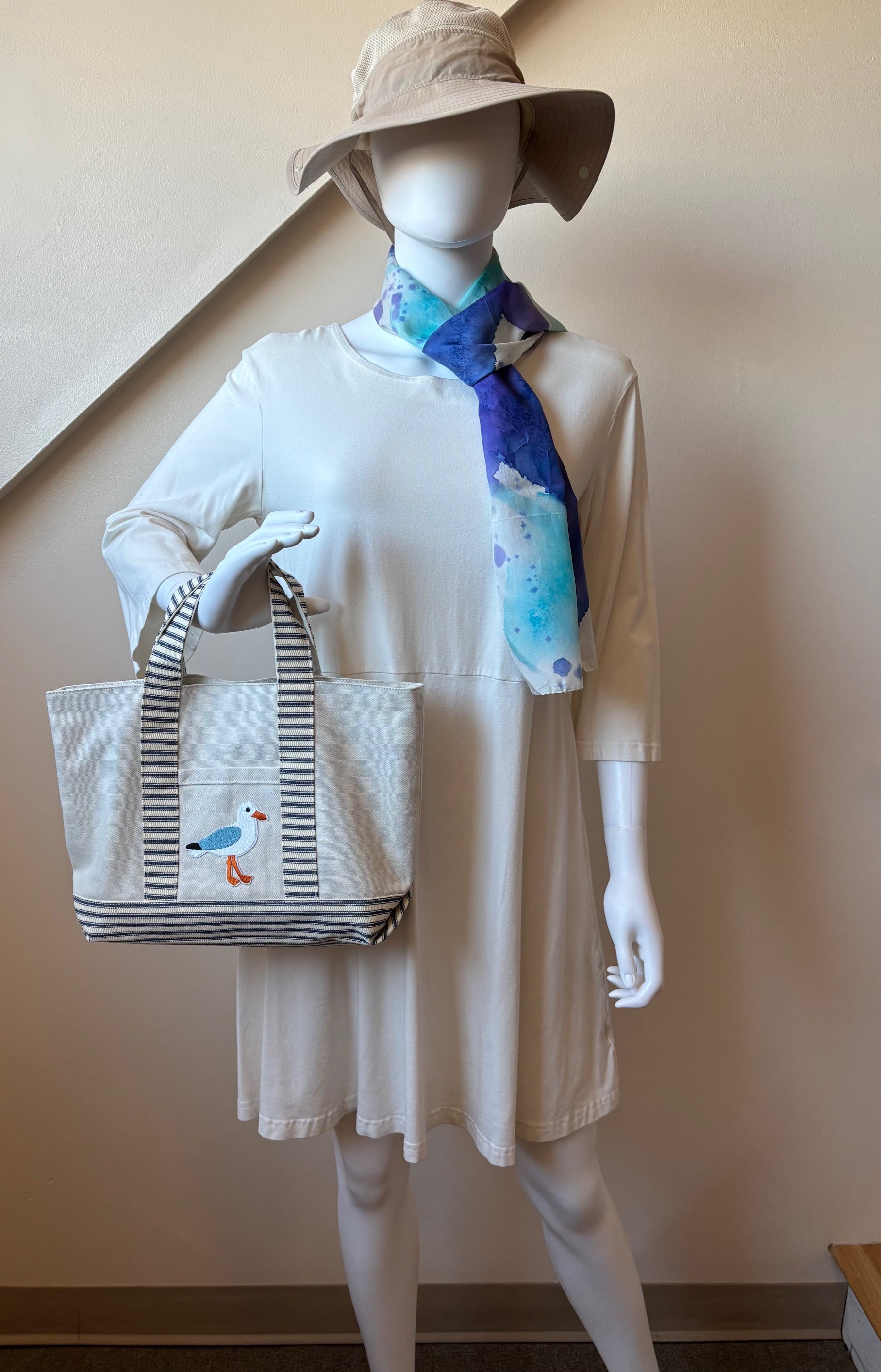 SEAGULL small cotton canvas tote bag