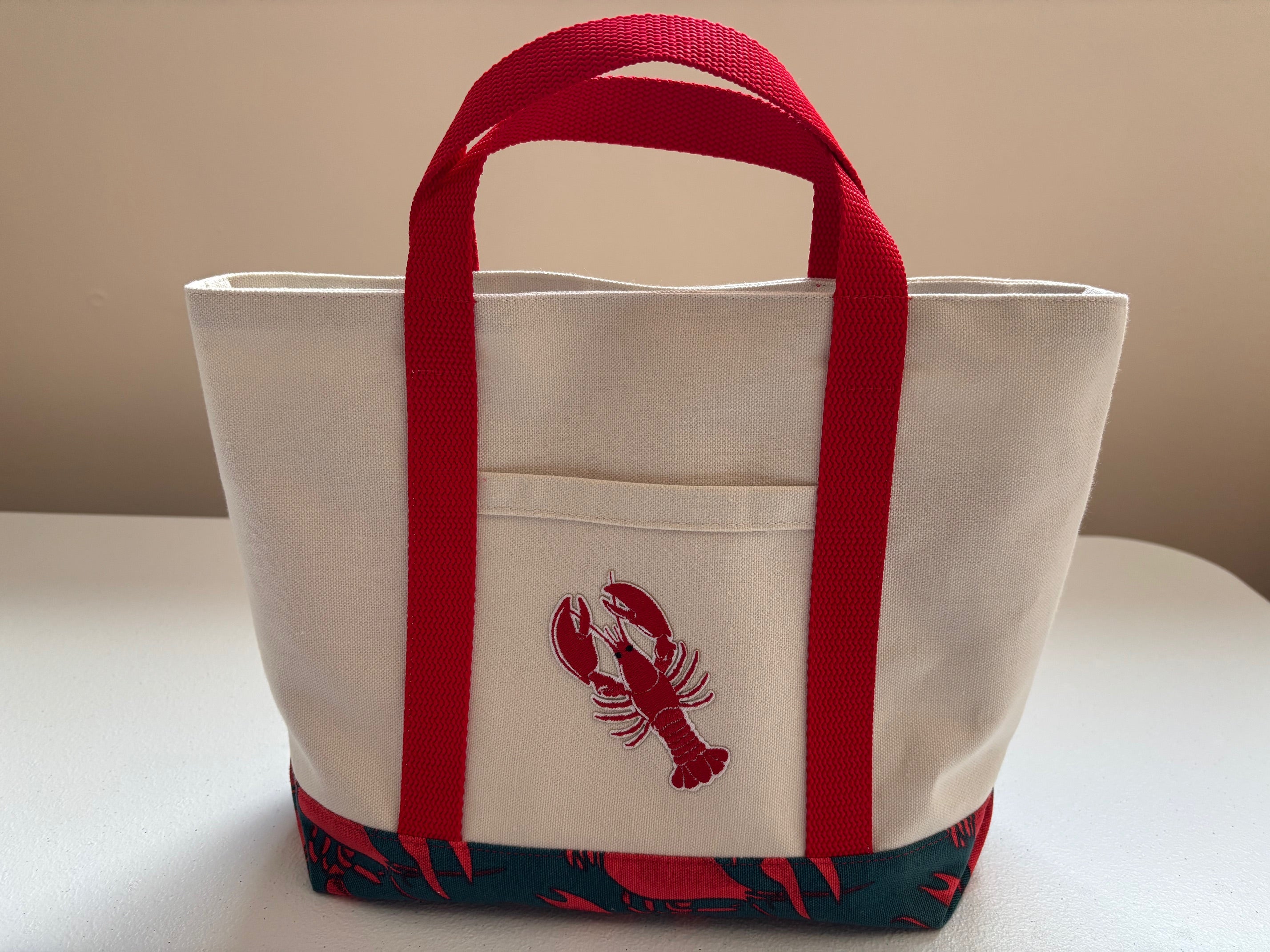 Small LOBSTER Canvas Tote Bag