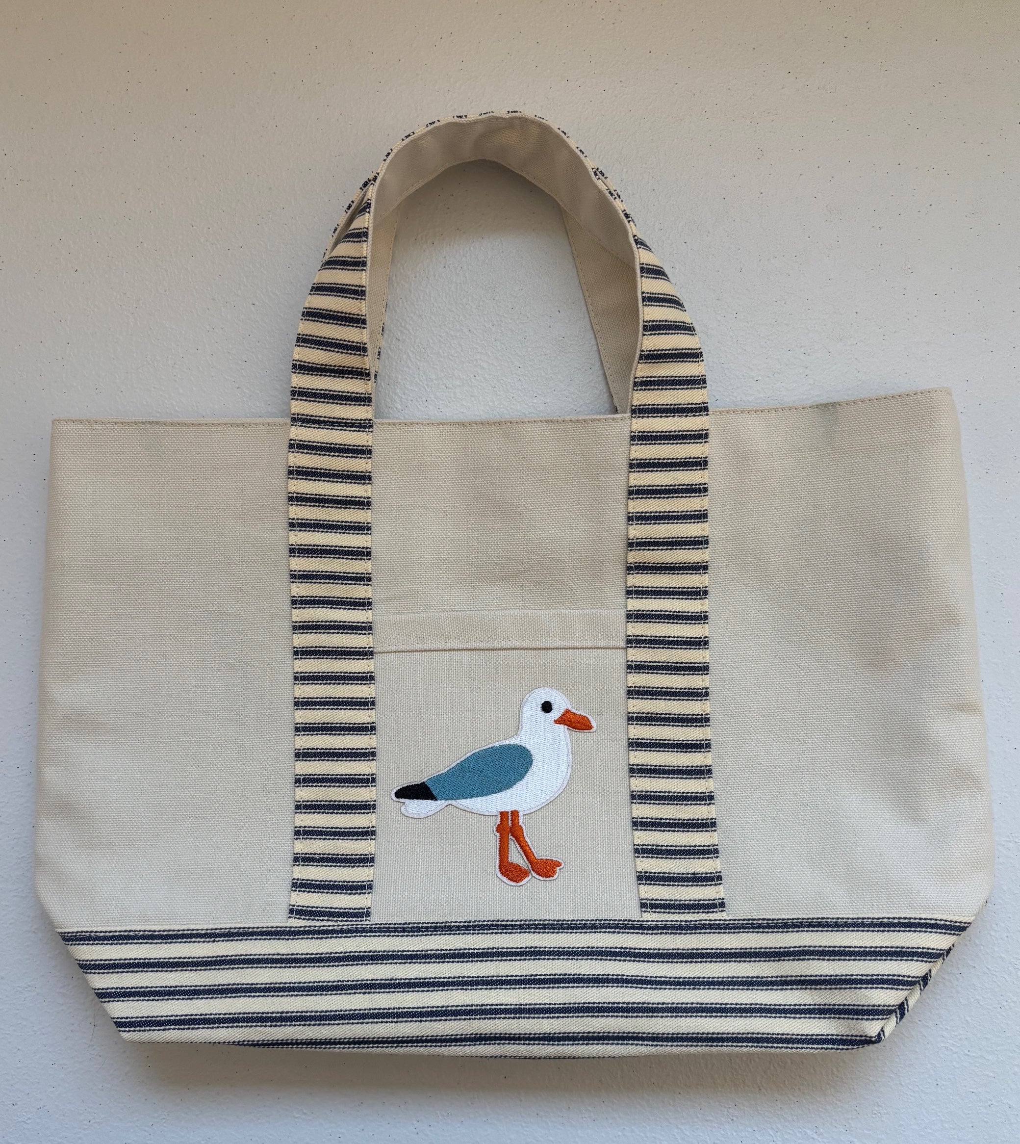 SEAGULL small cotton canvas tote bag