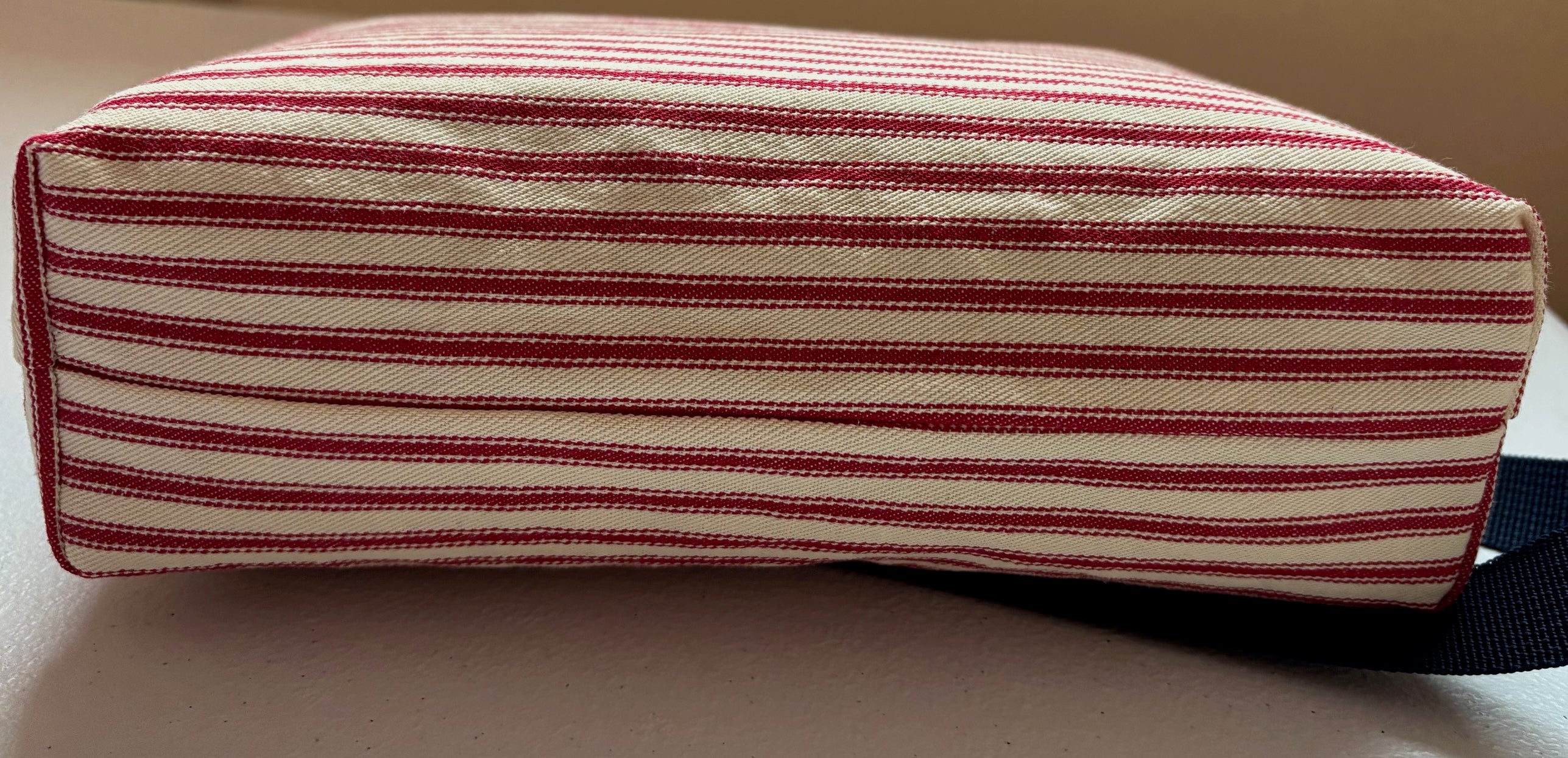 Red-White-Blue Striped Ticking with Stars Patriotic Crossbody Bag